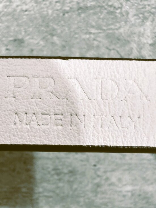 Prada Leather Belt White Gold Studs and Leather Bow Size: XS 70/28 main image 4